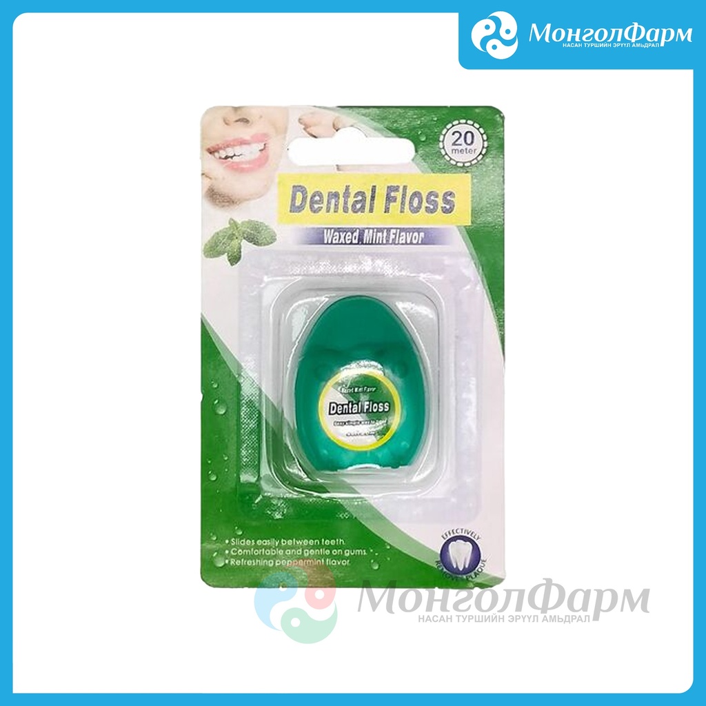 Шүдний утас 20м dental floss /хятад/