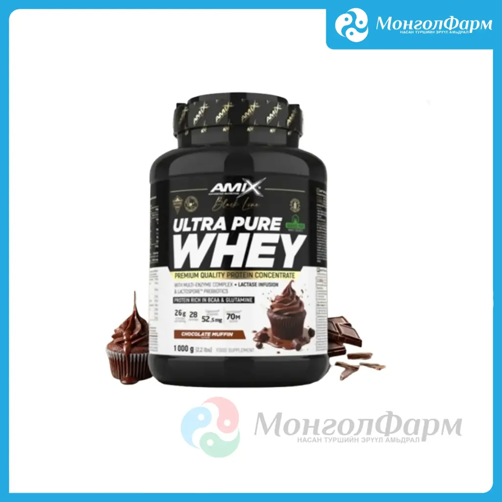 Black Line Ultra Pure Whey protein 1000г шоколад маффин