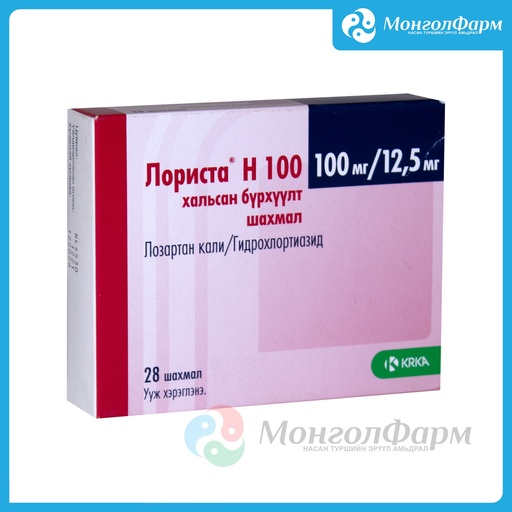 [210466] Лориста Н 100мг + 12,5мг №28 - KRKA