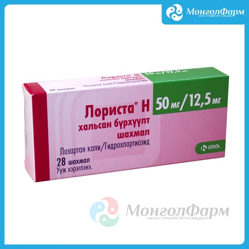 [210454] Лориста Н 50мг + 12.5мг №28 - KRKA