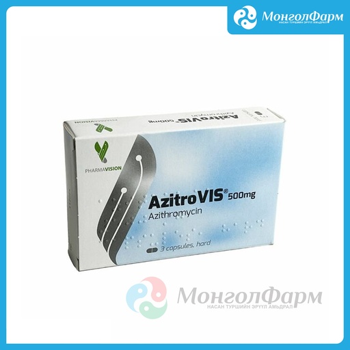 [210768] Азитровис 500мг №3