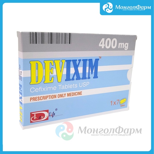 [210965] Девиксим 400мг №7 /цефиксиме/ - Devlife Corporation Pvt.Ltd