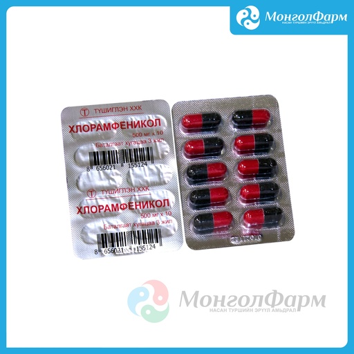 [210880] Хлорамфеникол 500мг №10 - Түшиглэн ХХК