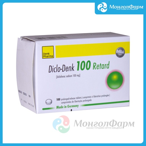 [211384] Дикло Денк 100мг Ретард №100 - Denk Pharma GmbH & Co. KG