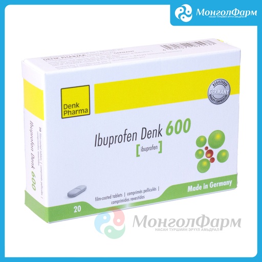 [211388] Ибупрофен-Денк 600мг №20 - Denk Pharma GmbH & Co. KG