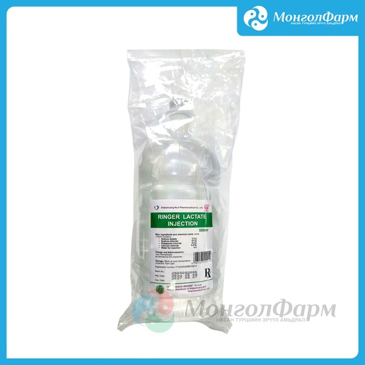 [211788] Рингер лактат 500мл - BBCA Tushan Pharmaceutical Co.,Ltd