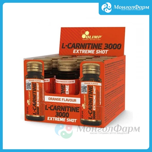 [160268] L-Carnitine 3000 Extreme Shot 25мл жүрж №9 ампул - Olimp Laboratories Sp. z o.o.