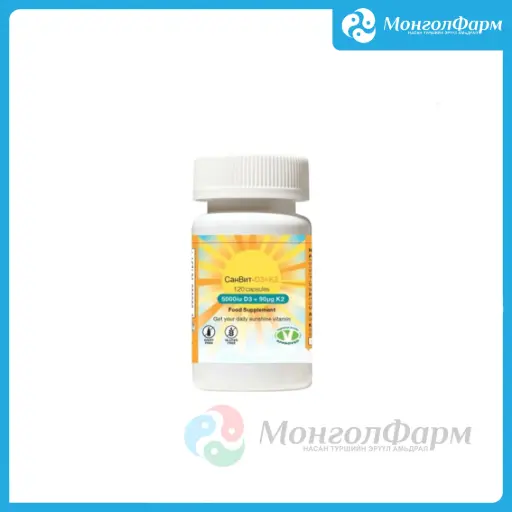[150067] Санвит Д3, К2 5000 ОУН + 90мкг №120 кап - Sunvit-D3 Limited