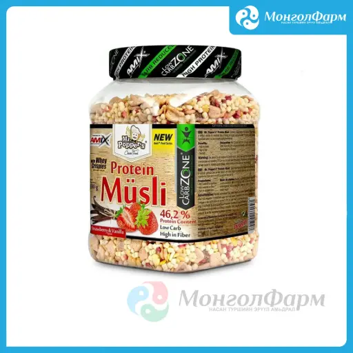 [160314] LowCarb protein Musli 500г гүзээлзгэнэ ванил - Amix advanced nutrition /Large life limited/