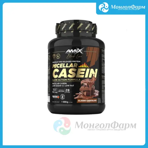 [160387] Black Line Micellar Casein 1000г шоколад - Amix advanced nutrition /Large life limited/