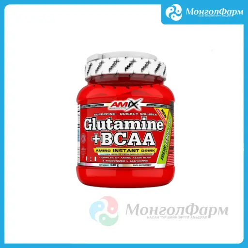[160418] L-Glutamine + BCAA 300г нимбэг-лайм - Amix advanced nutrition /Large life limited/