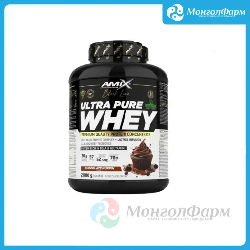 [160430] Black Line Ultra Pure Whey protein 2000г шоколад маффин - Amix advanced nutrition /Large life limited/