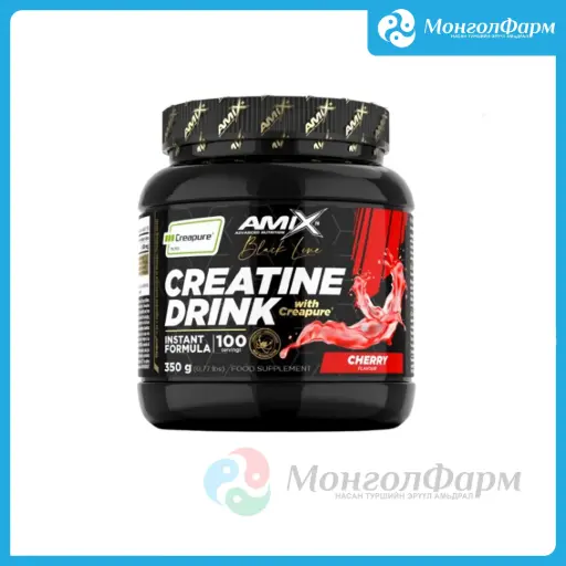 [160434] Black Line Creatine Creapure powder Drink 350г интоор - Amix advanced nutrition /Large life limited/